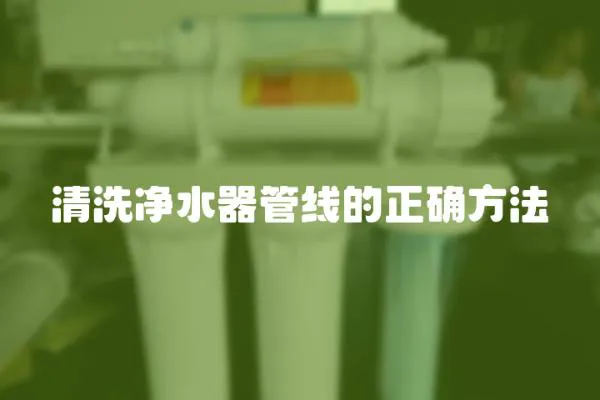 清洗凈水器管線的正確方法