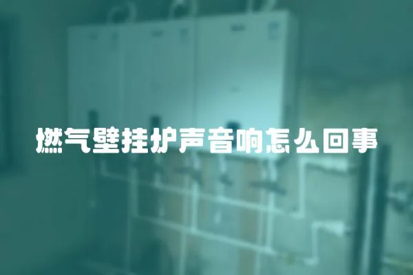 燃氣壁掛爐聲音響怎么回事