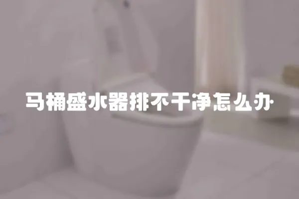 馬桶盛水器排不干凈怎么辦