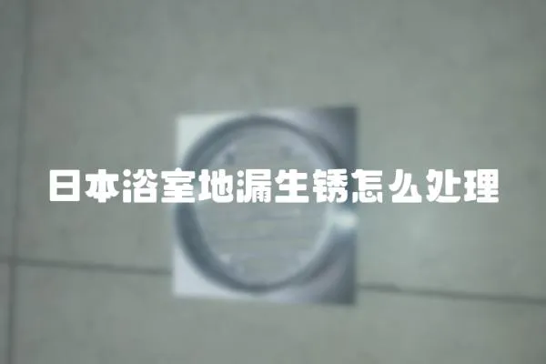 日本浴室地漏生銹怎么處理
