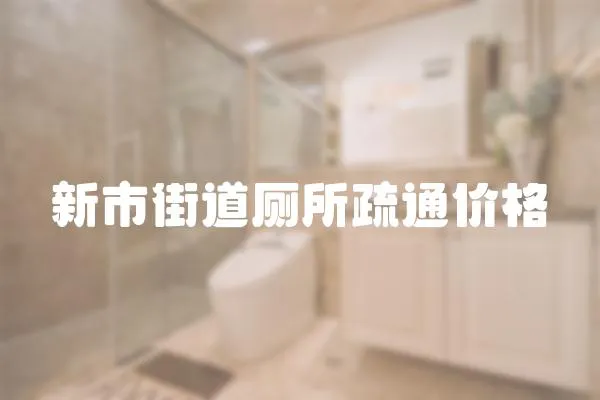 新市街道廁所疏通價(jià)格