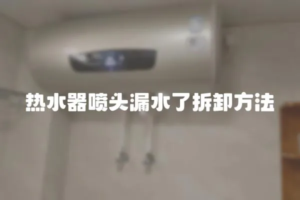 熱水器噴頭漏水了拆卸方法