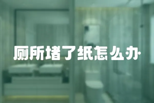 廁所堵了紙怎么辦
