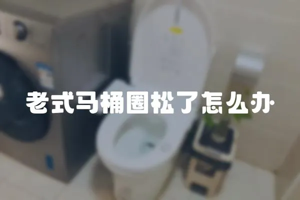 老式馬桶圈松了怎么辦