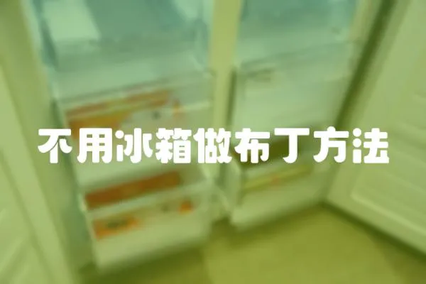 不用冰箱做布丁方法