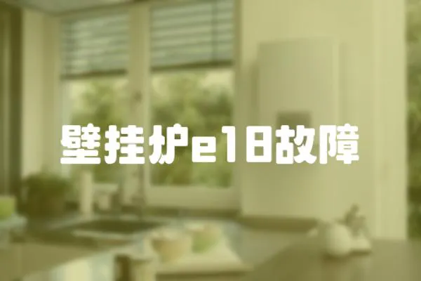 壁掛爐e18故障