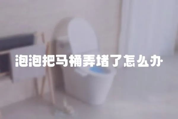 泡泡把馬桶弄堵了怎么辦