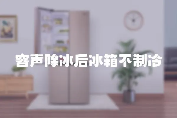 容聲除冰后冰箱不制冷