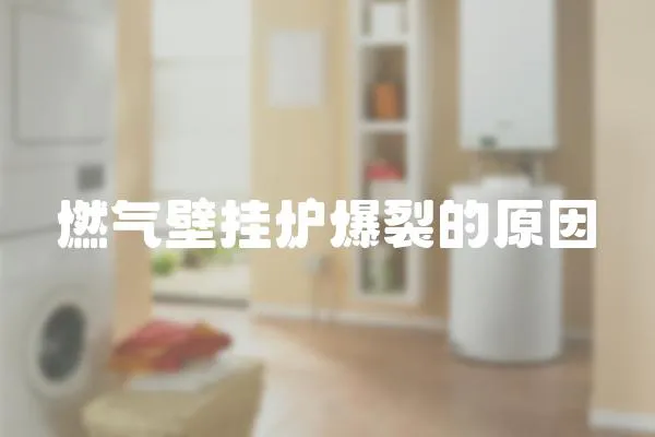 燃氣壁掛爐爆裂的原因