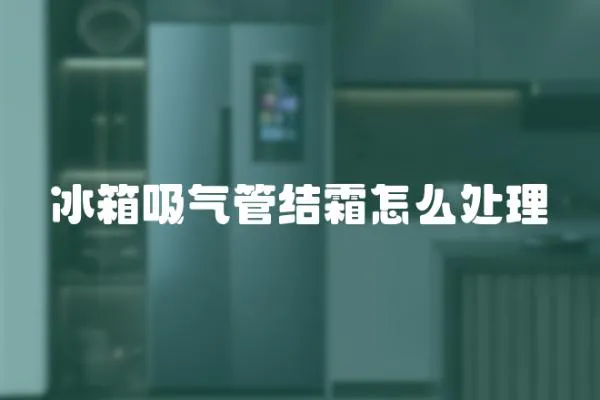 冰箱吸氣管結霜怎么處理