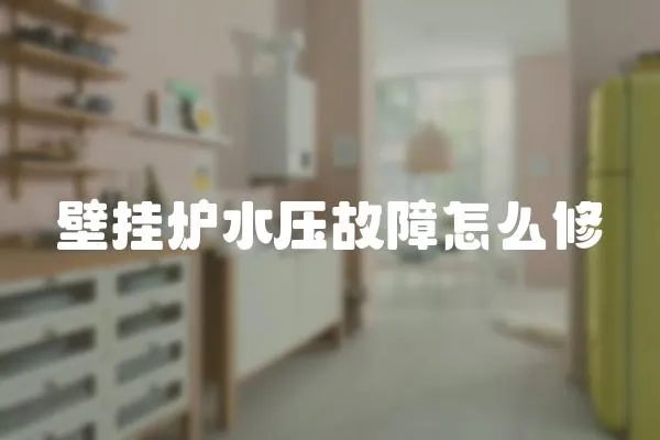 壁掛爐水壓故障怎么修