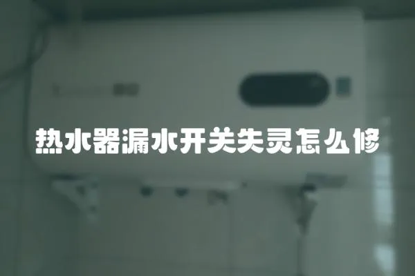 熱水器漏水開關(guān)失靈怎么修