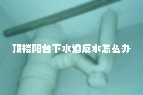 頂樓陽臺下水道反水怎么辦