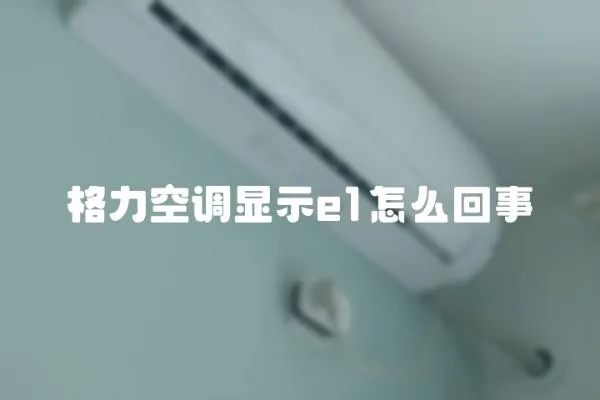 格力空調顯示e1怎么回事