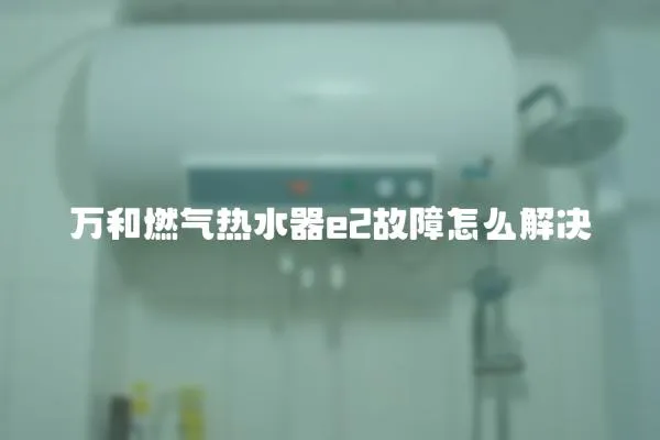 萬和燃?xì)鉄崴鱡2故障怎么解決