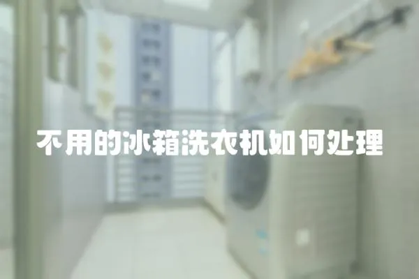 不用的冰箱洗衣機如何處理