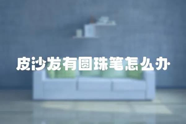 皮沙發(fā)有圓珠筆怎么辦