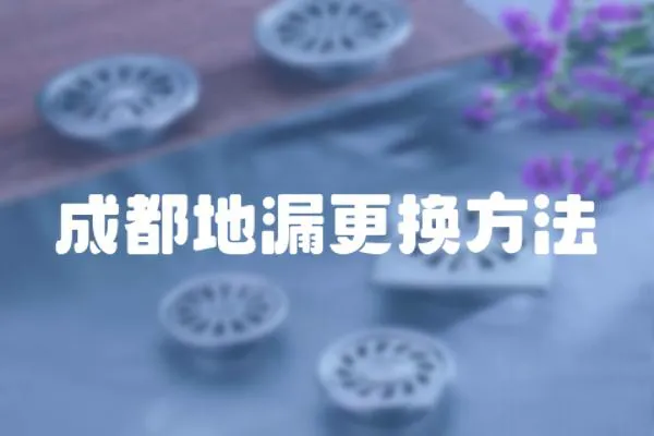 成都地漏更換方法