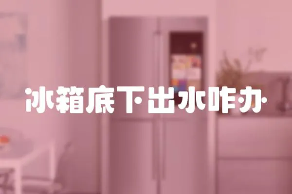 冰箱底下出水咋辦