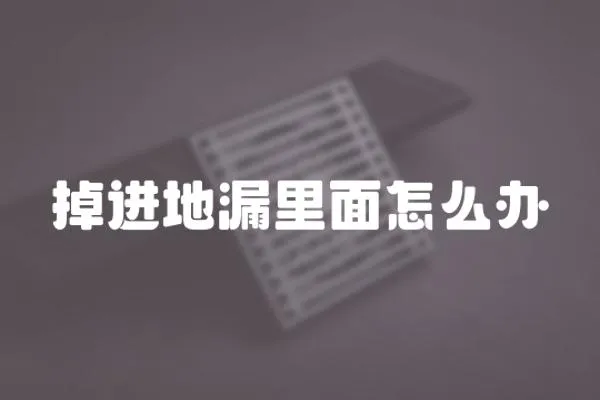 掉進地漏里面怎么辦