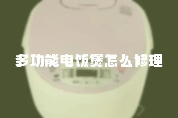 多功能電飯煲怎么修理