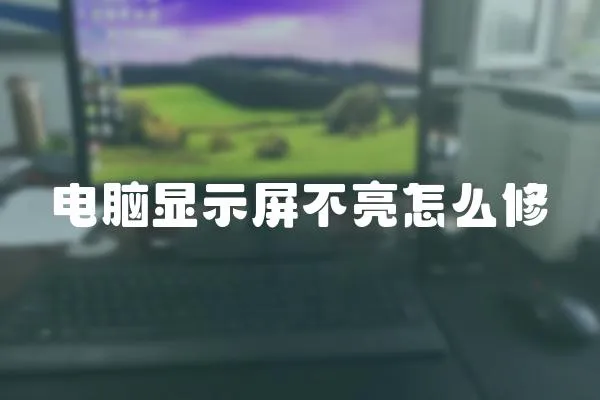 電腦顯示屏不亮怎么修