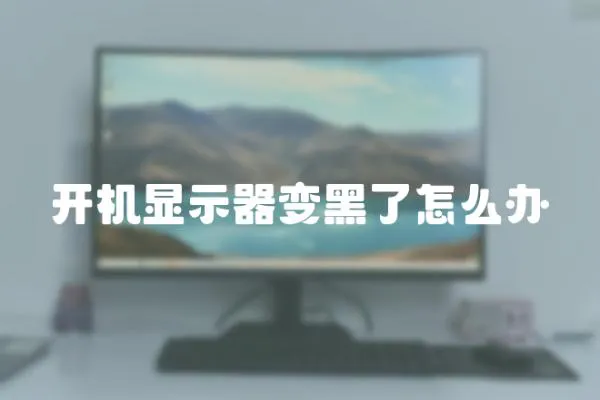 開機(jī)顯示器變黑了怎么辦