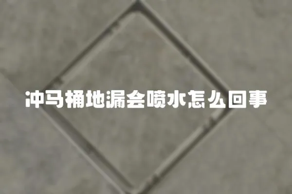 沖馬桶地漏會噴水怎么回事