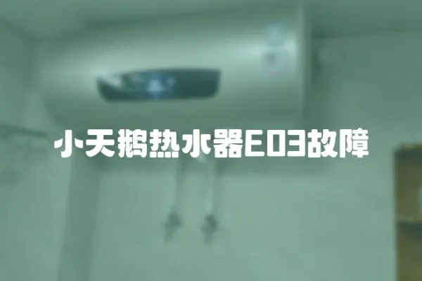 小天鵝熱水器E03故障