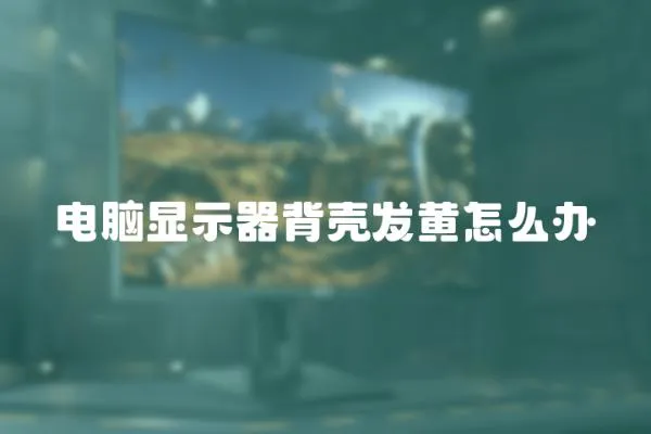 電腦顯示器背殼發(fā)黃怎么辦