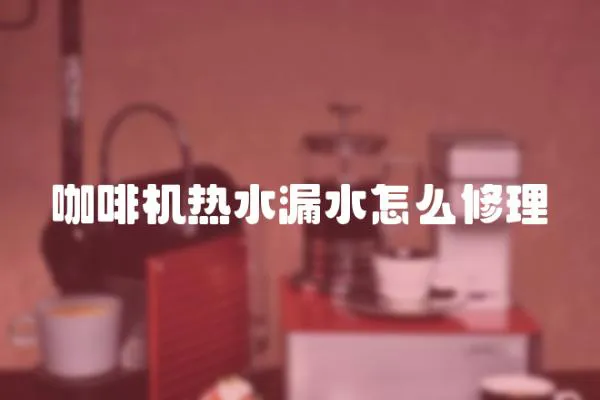 咖啡機熱水漏水怎么修理