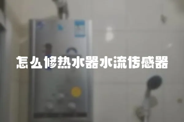 怎么修熱水器水流傳感器