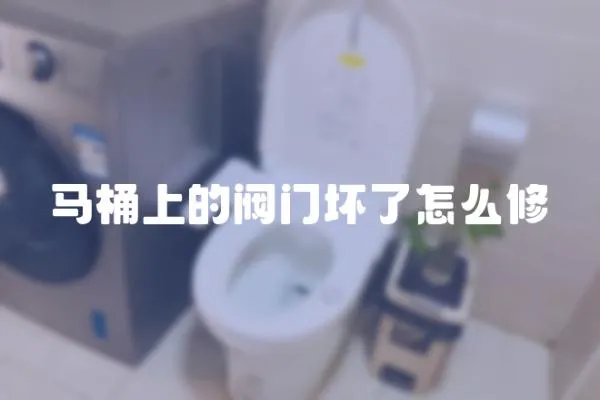 馬桶上的閥門壞了怎么修