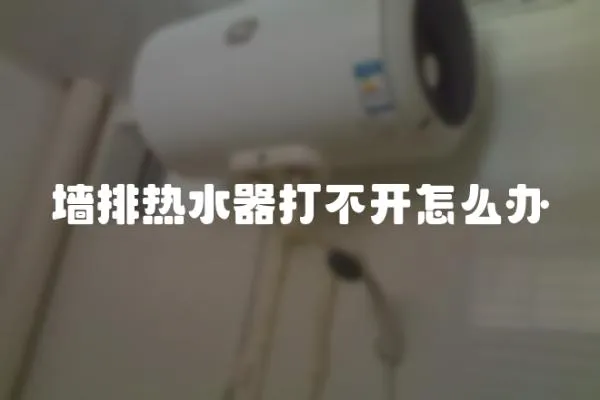 墻排熱水器打不開怎么辦