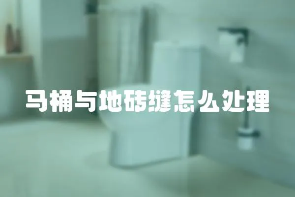 馬桶與地磚縫怎么處理