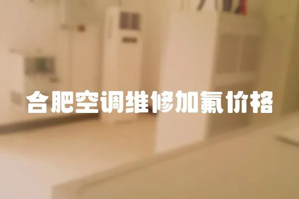 合肥空調維修加氟價格