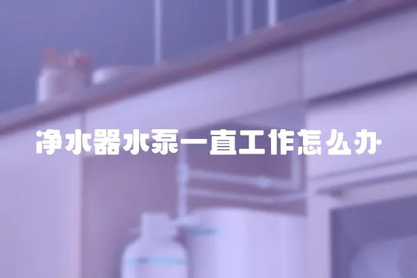 凈水器水泵一直工作怎么辦