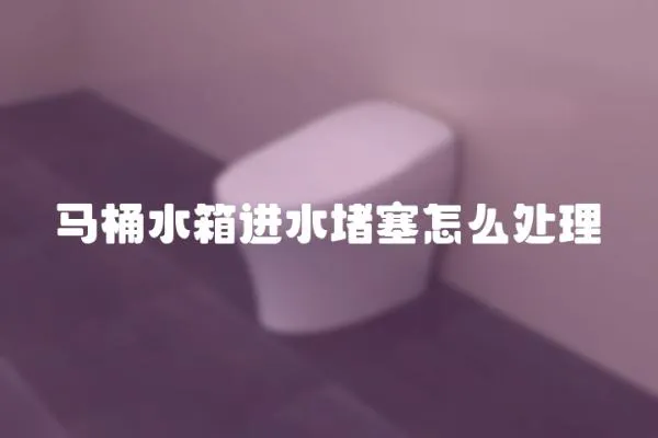 馬桶水箱進水堵塞怎么處理