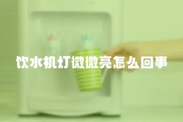 飲水機燈微微亮怎么回事