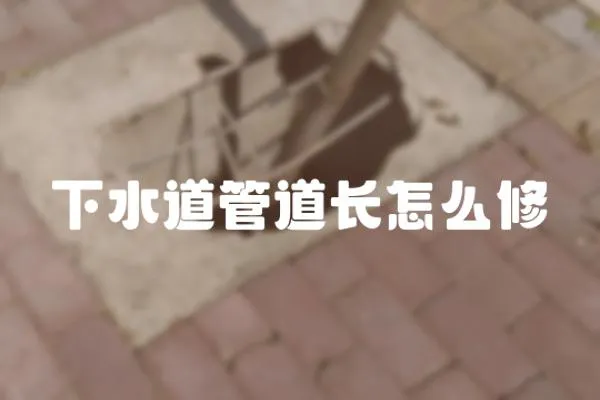 下水道管道長怎么修