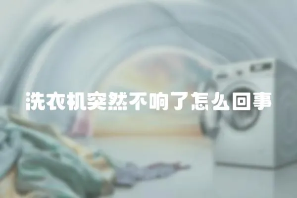 洗衣機突然不響了怎么回事