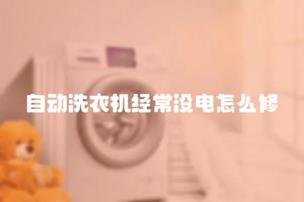 自動洗衣機經常沒電怎么修
