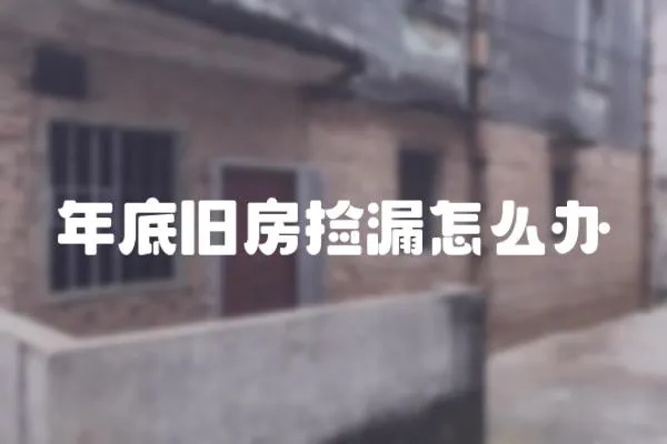 年底舊房撿漏怎么辦