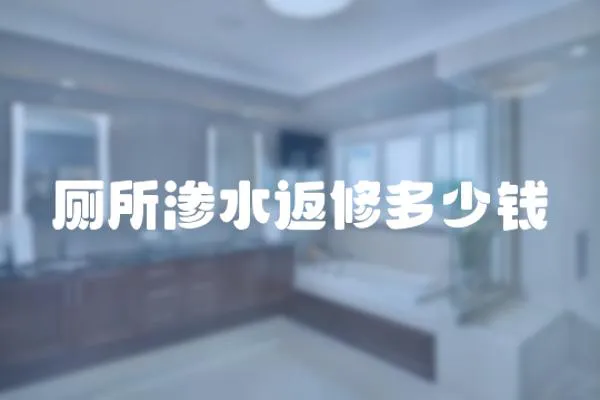 廁所滲水返修多少錢