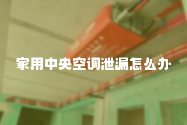 家用中央空調泄漏怎么辦