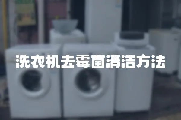 洗衣機(jī)去霉菌清潔方法