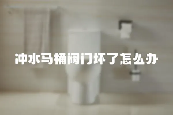 沖水馬桶閥門壞了怎么辦