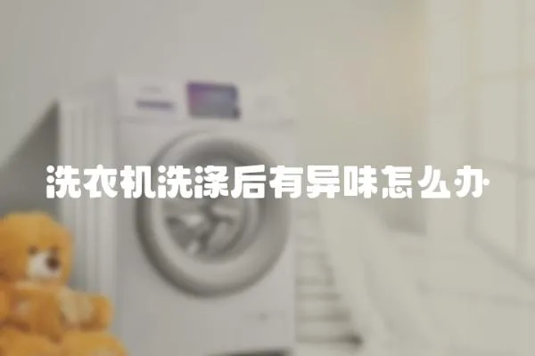 洗衣機洗滌后有異味怎么辦