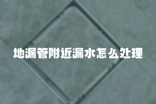 地漏管附近漏水怎么處理