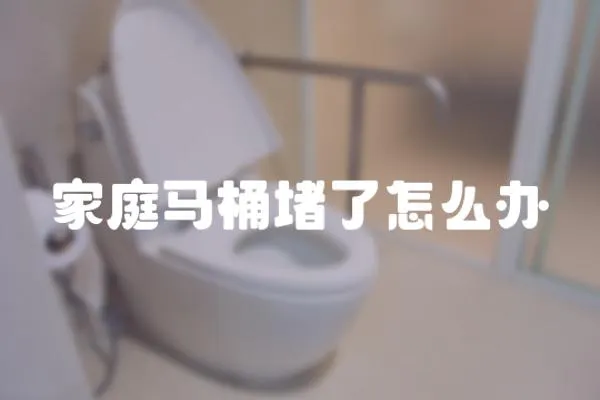 家庭馬桶堵了怎么辦